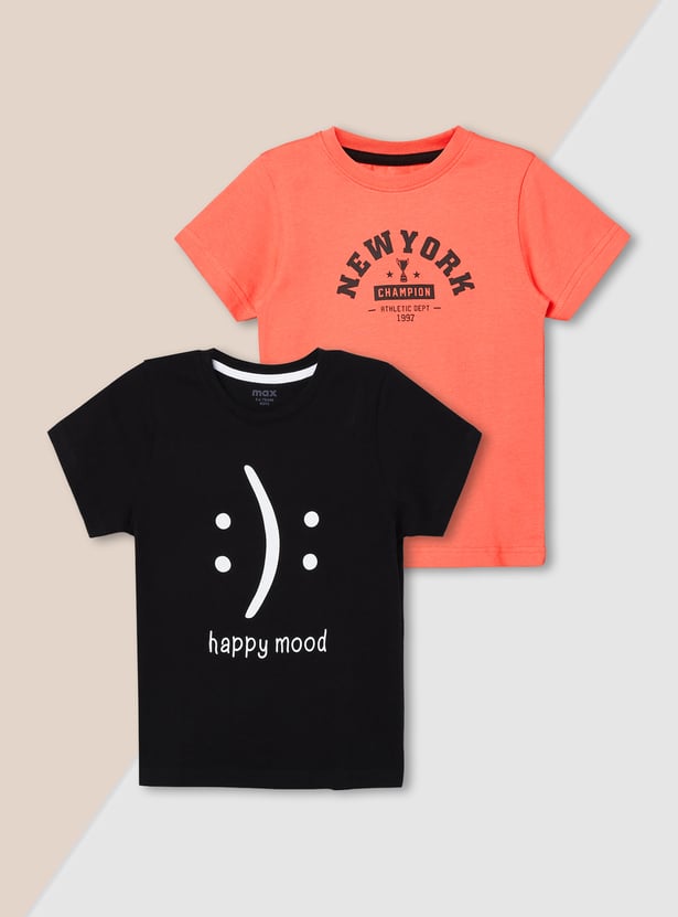Boys Printed T-shirt - Pack of 2