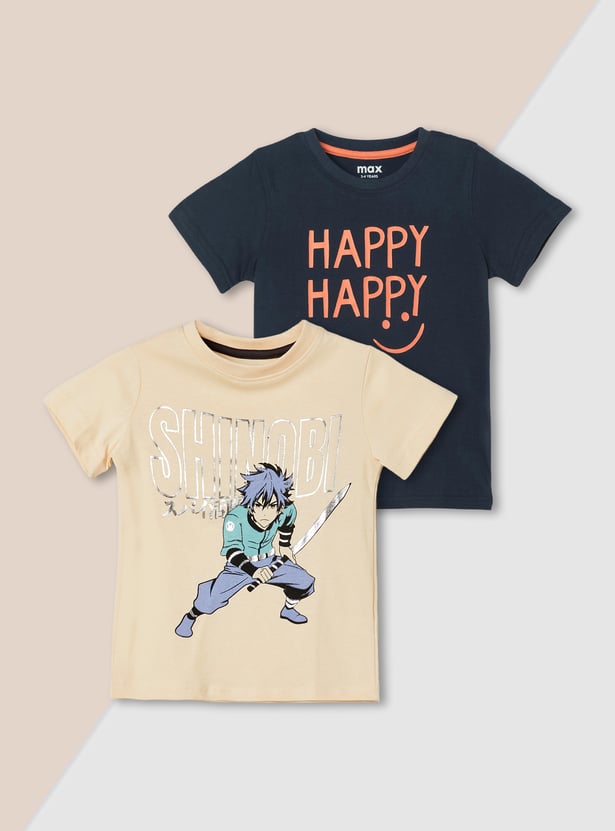 Boys Printed T-shirt - Pack of 2