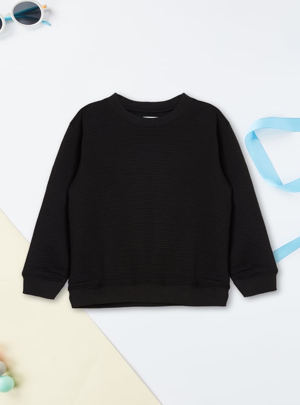 Boys Textured Sweatshirts - Pack of 2