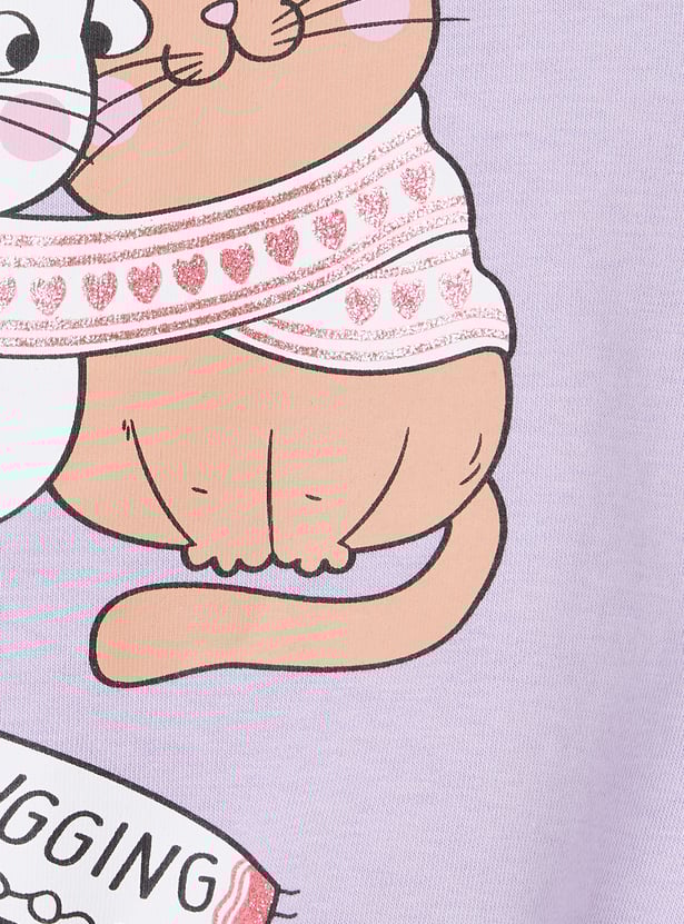 Girls Graphic Print Sweatshirt - Pack of 2