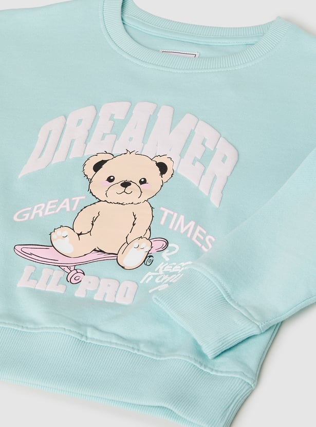 Girls Graphic Print Sweatshirt - Pack of 2