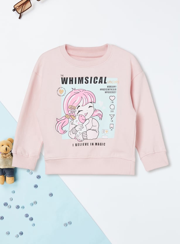Girls Printed Sweatshirt - Pack of 2