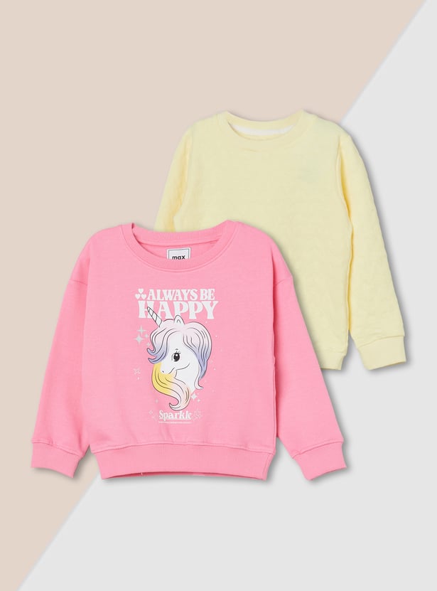 Girls Knit Sweatshirt - Pack of 2