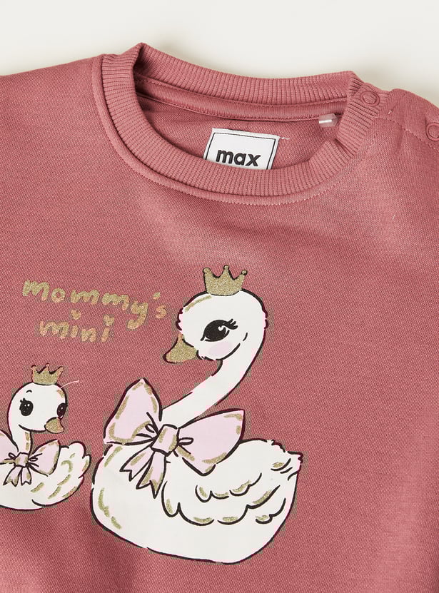 Girls Graphic Print Sweatshirt - Pack of 2