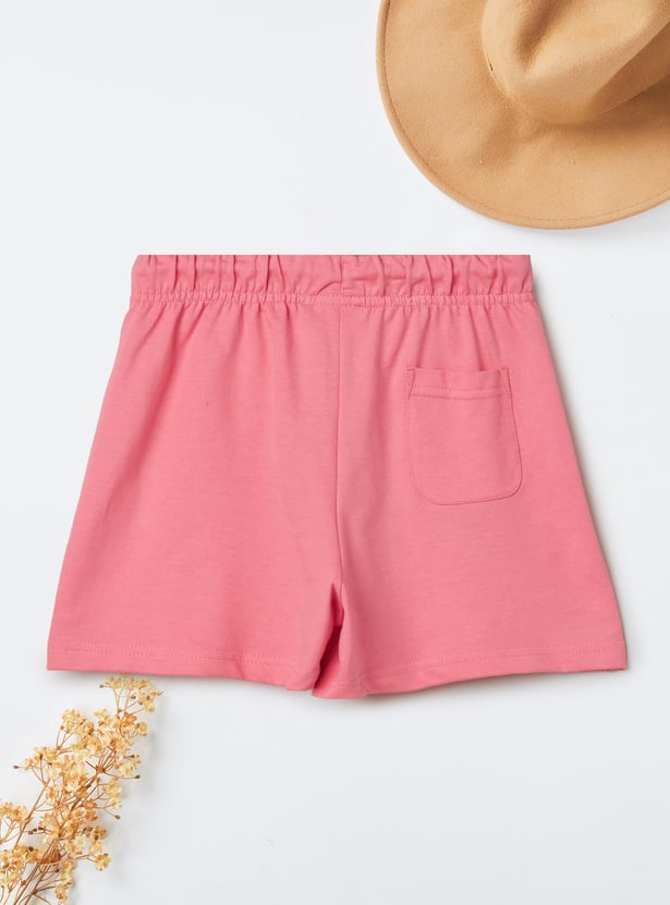 Girls Solid Shorts - Pack of 2