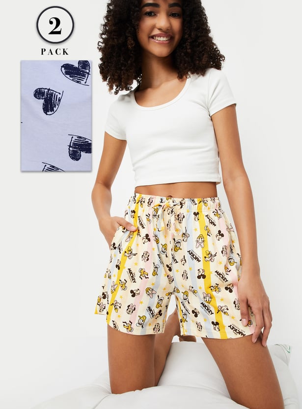 Women Printed Shorts - Pack of 2