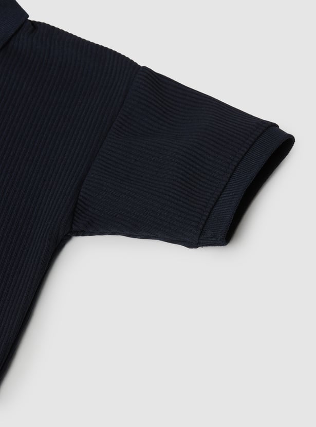 Boys Textured Polo T-shirt - Pack of 2