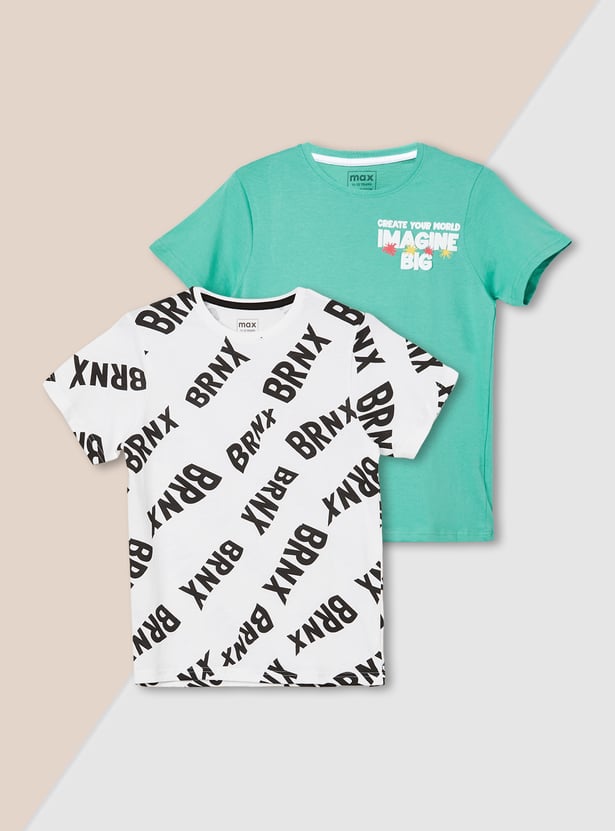 Boys Printed T-shirt - Pack of 2