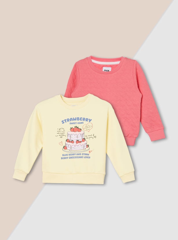 Girls Assorted Sweatshirt - Pack of 2
