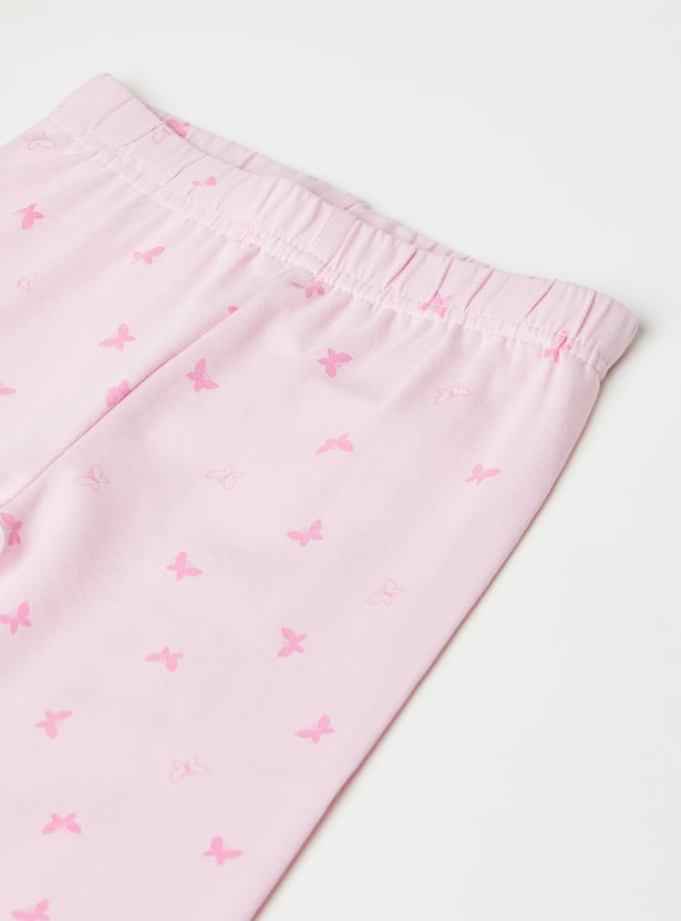 Girls Printed Leggings - Pack of 2