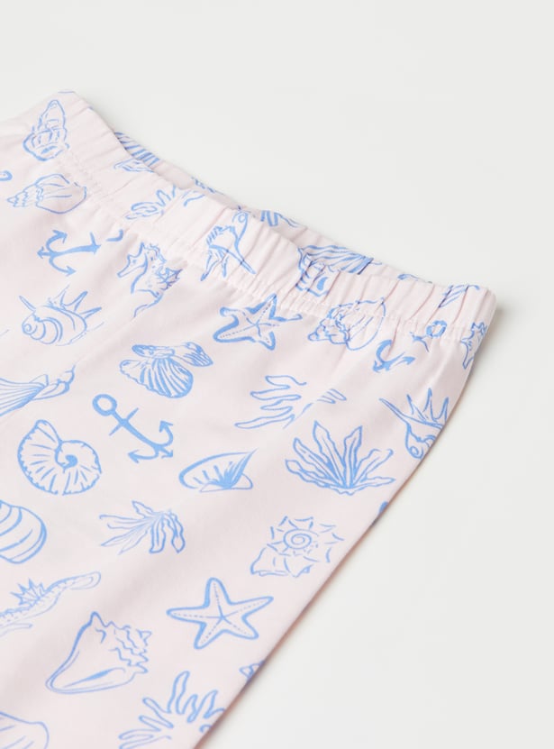 Girls Printed Leggings - Pack of 2