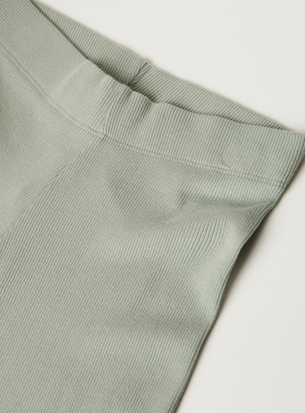 Girls Ribbed Leggings - Pack of 2