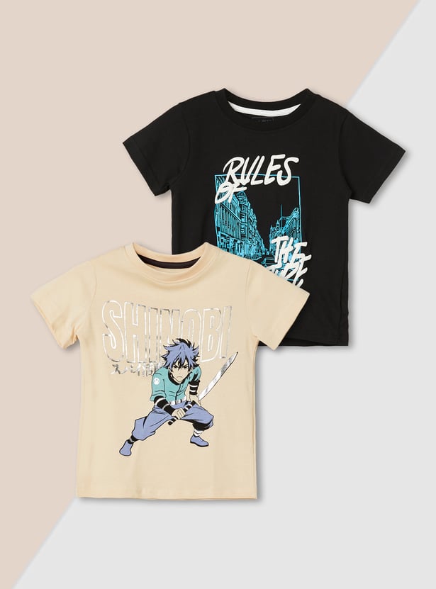 Boys Printed T-shirt - Pack of 2