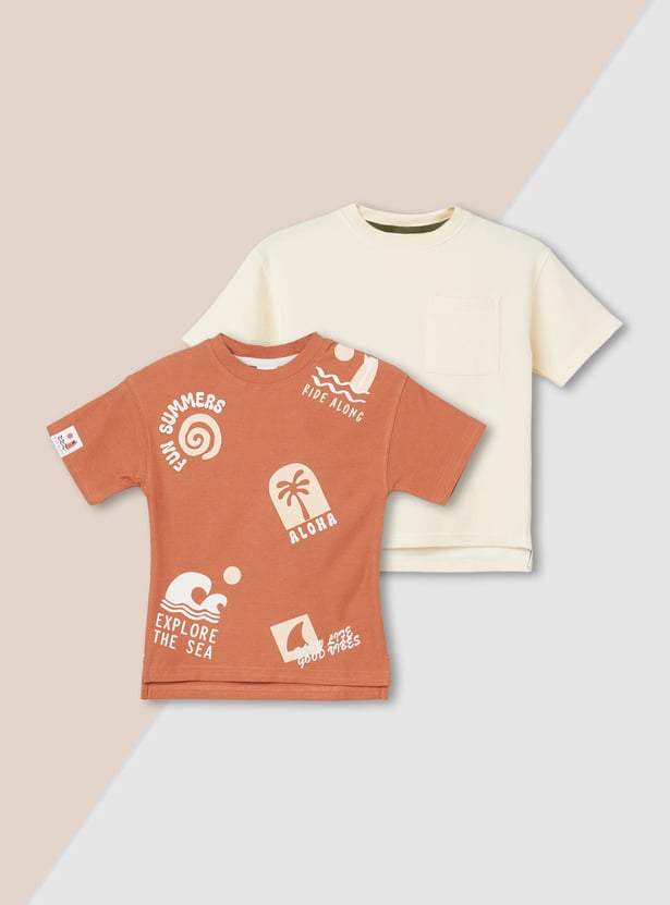 Boys Assorted T-shirt - Pack of 2