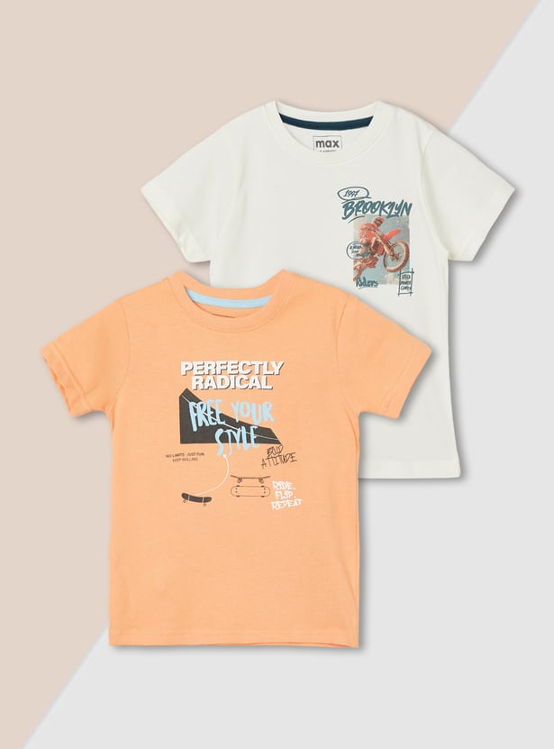 Boys Printed T-shirt - Pack of 2