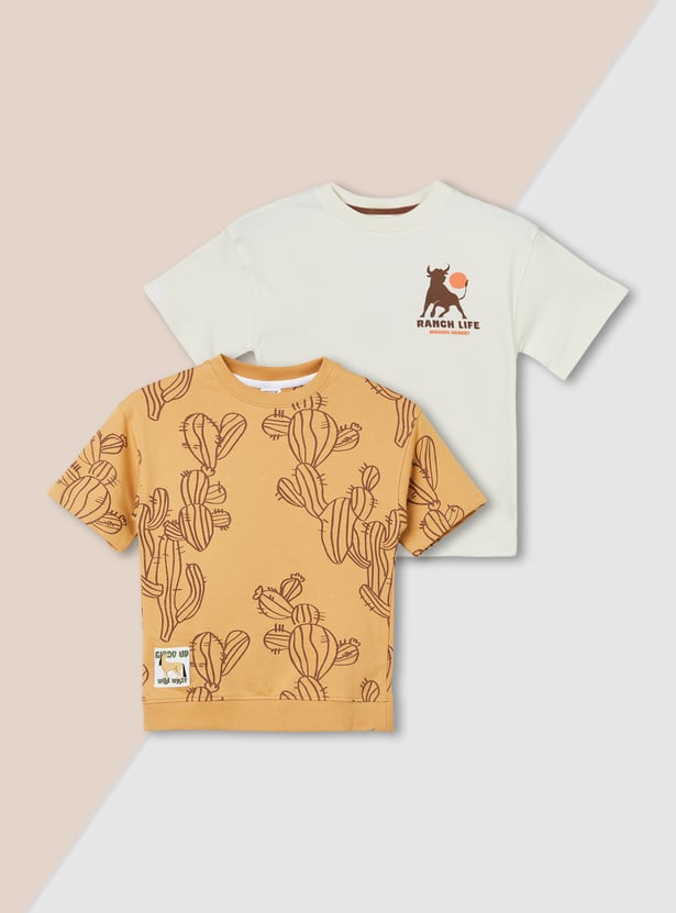 Boys Printed T-shirt - Pack of 2