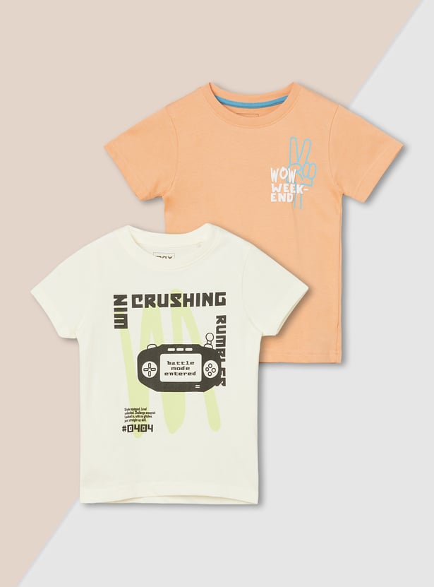 Boys Printed T-shirt - Pack of 2