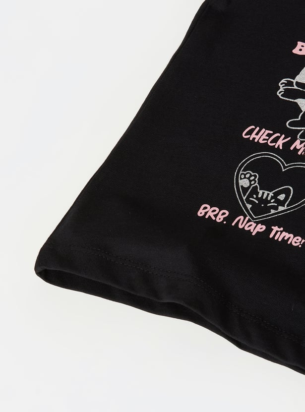 Girls Printed T-shirt - Pack of 2