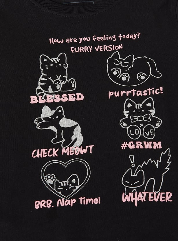 Girls Printed T-shirt - Pack of 2