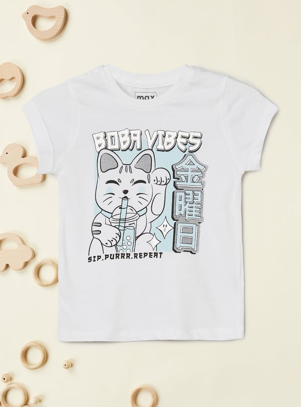 Girls Printed T-shirt - Pack of 2