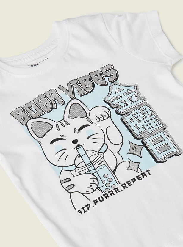 Girls Printed T-shirt - Pack of 2