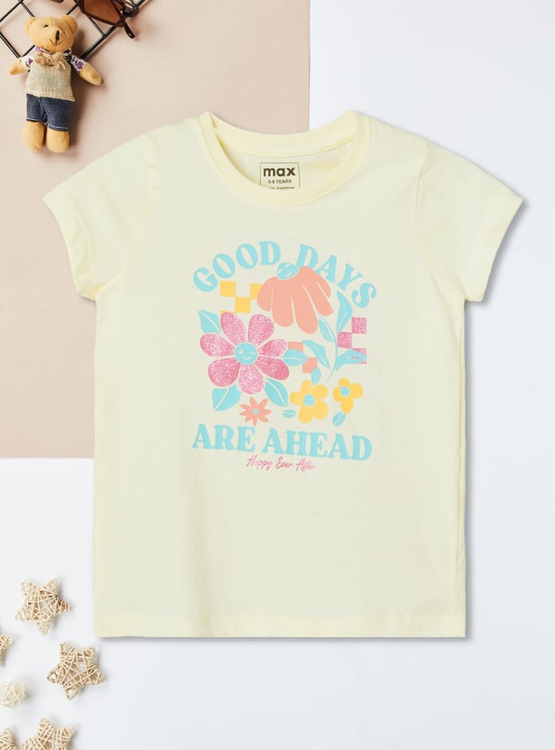 Girls Printed T-shirt - Pack of 2