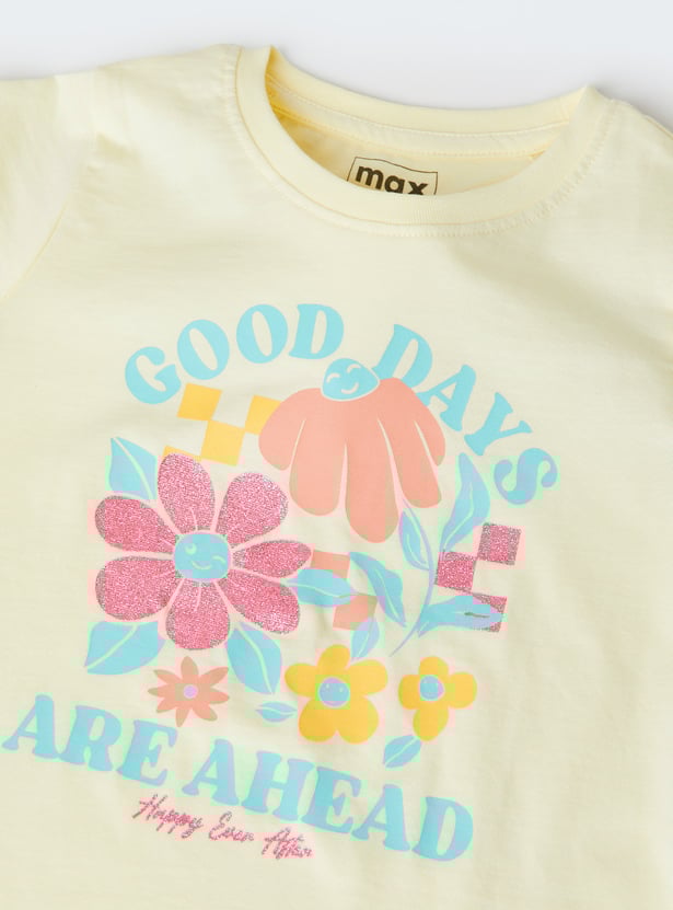 Girls Printed T-shirt - Pack of 2