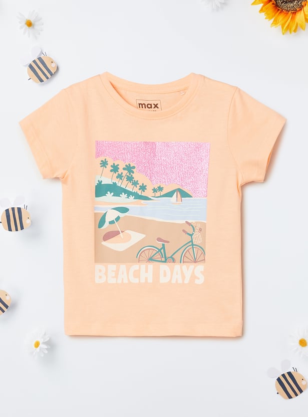 Girls Printed T-shirt - Pack of 2