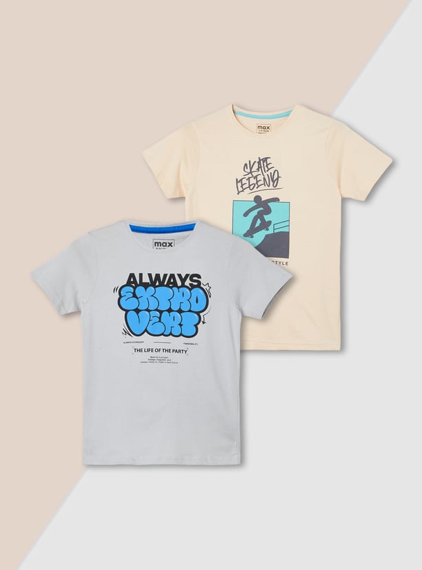 Boys Printed T-shirt - Pack of 2