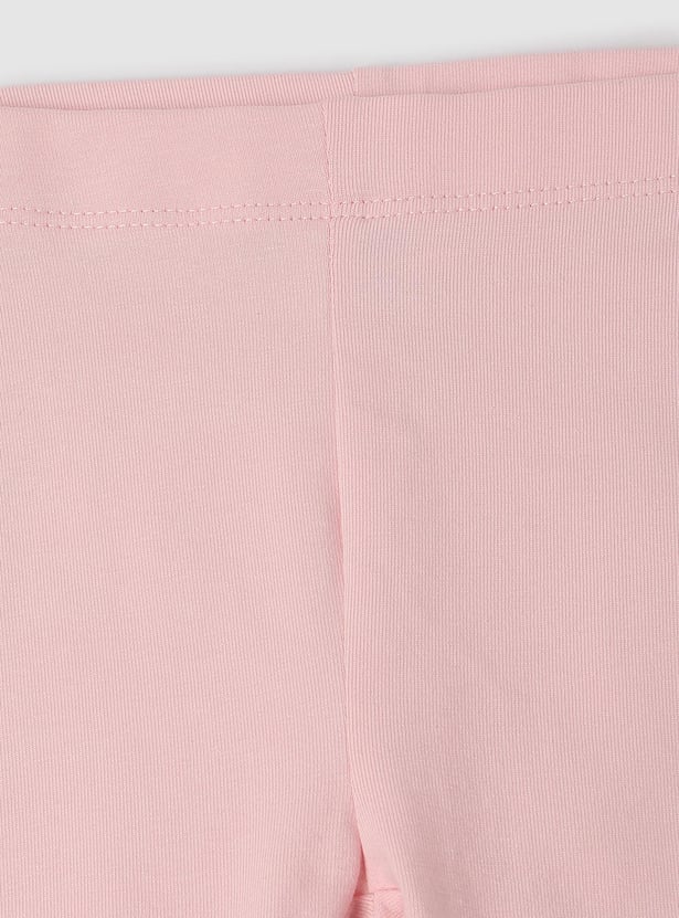 Girls Solid Shorts - Pack of 2