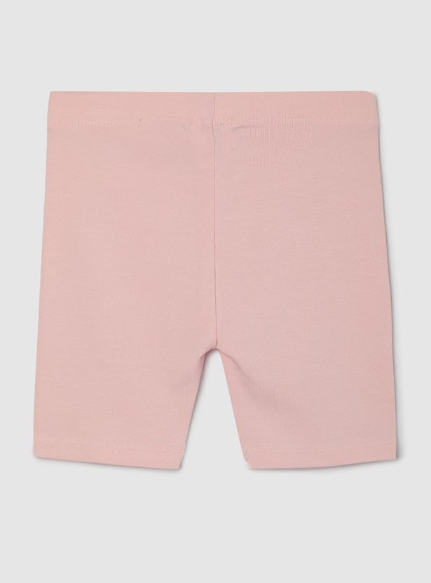 Girls Solid Shorts - Pack of 2