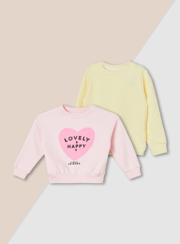 Girls Assorted Sweatshirt - Pack of 2