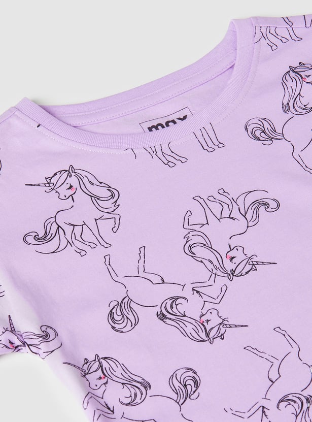 Girls Printed T-shirt - Pack of 2