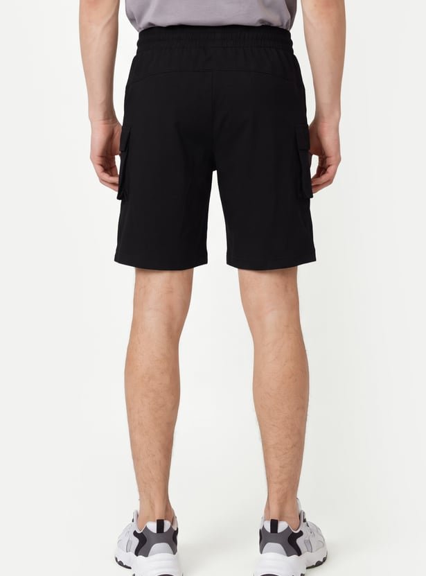 Men Solid Sports Shorts