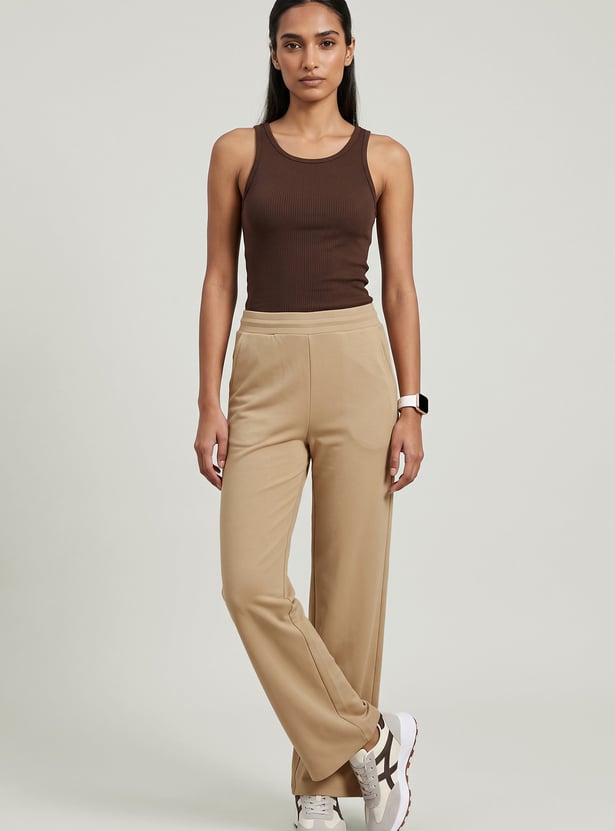 Women Wide-Leg Sports Track Pants