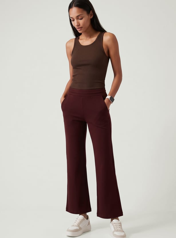 Women Wide-Leg Sports Track Pants