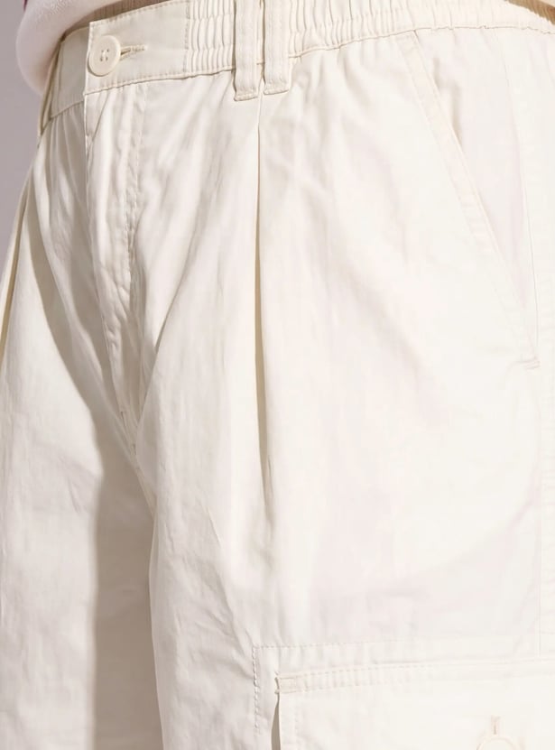 URB_N Women Solid Cargo Shorts