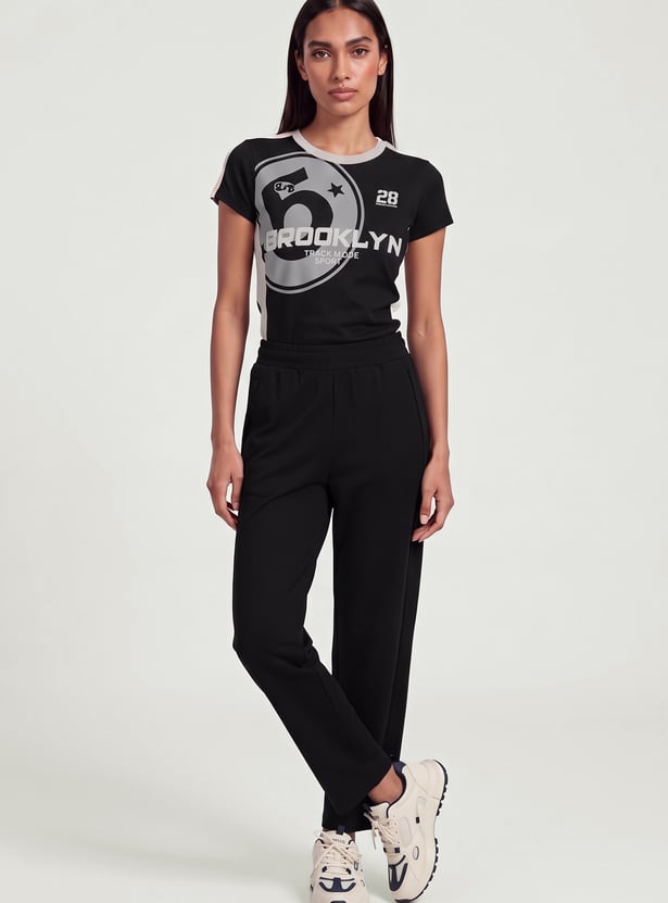 Women Wide-Leg Sports Track Pants