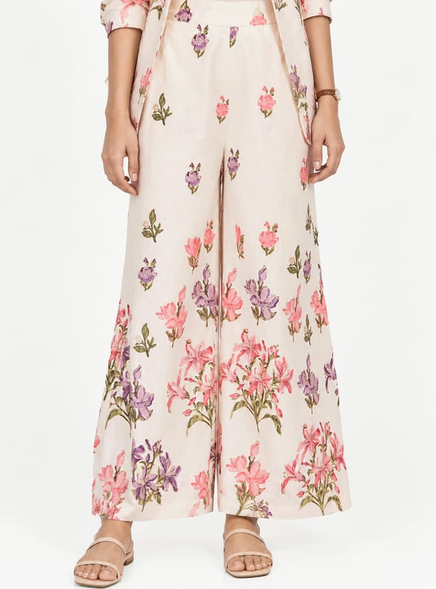 Women Floral Print Harem Pants
