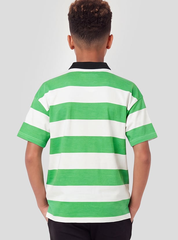 Boys Hogwarts Striped Polo T-shirt