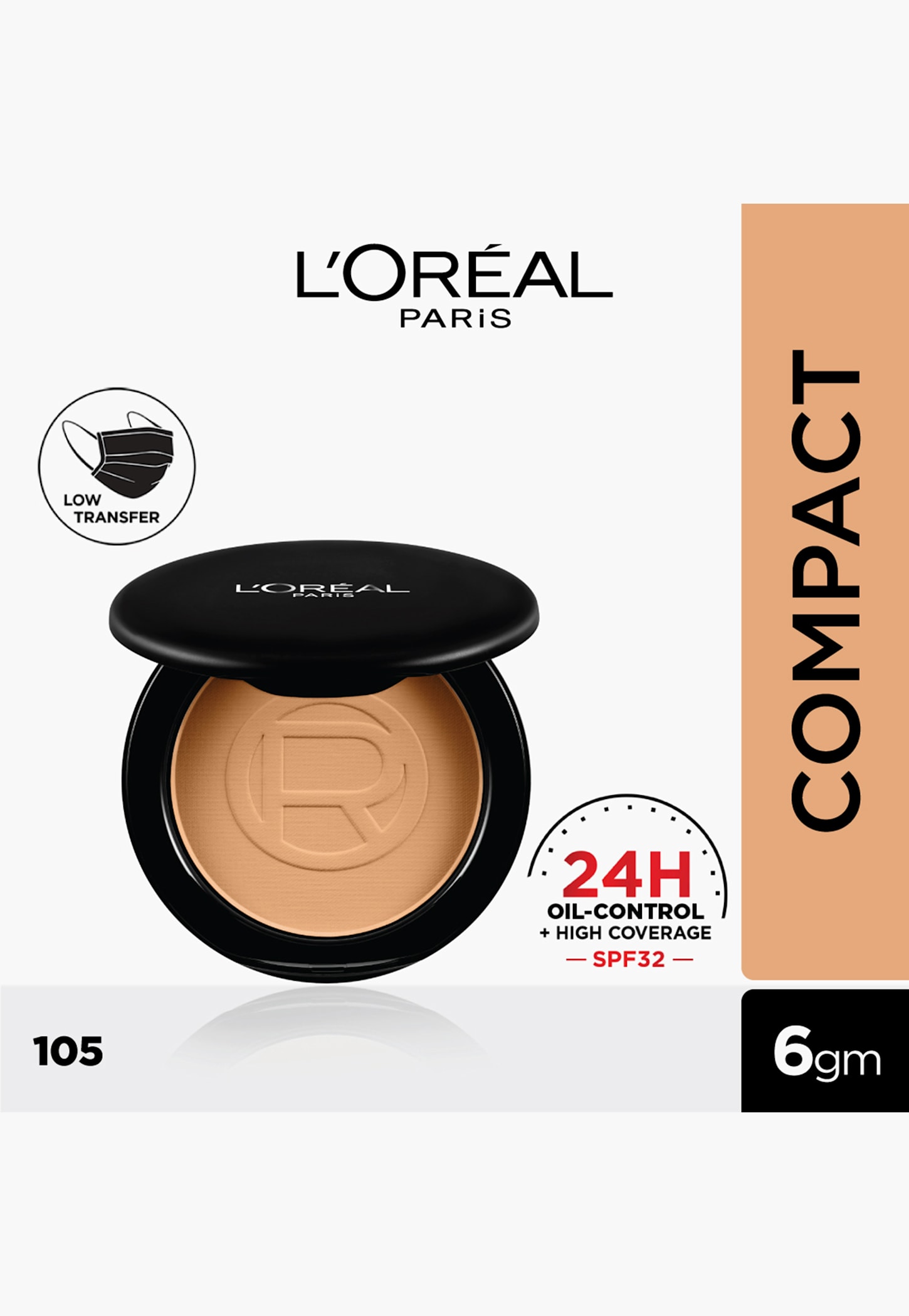 L'OREAL PARIS Infallible High Coverage Compact Powder - 105 Fair Linen - 6g-image-17