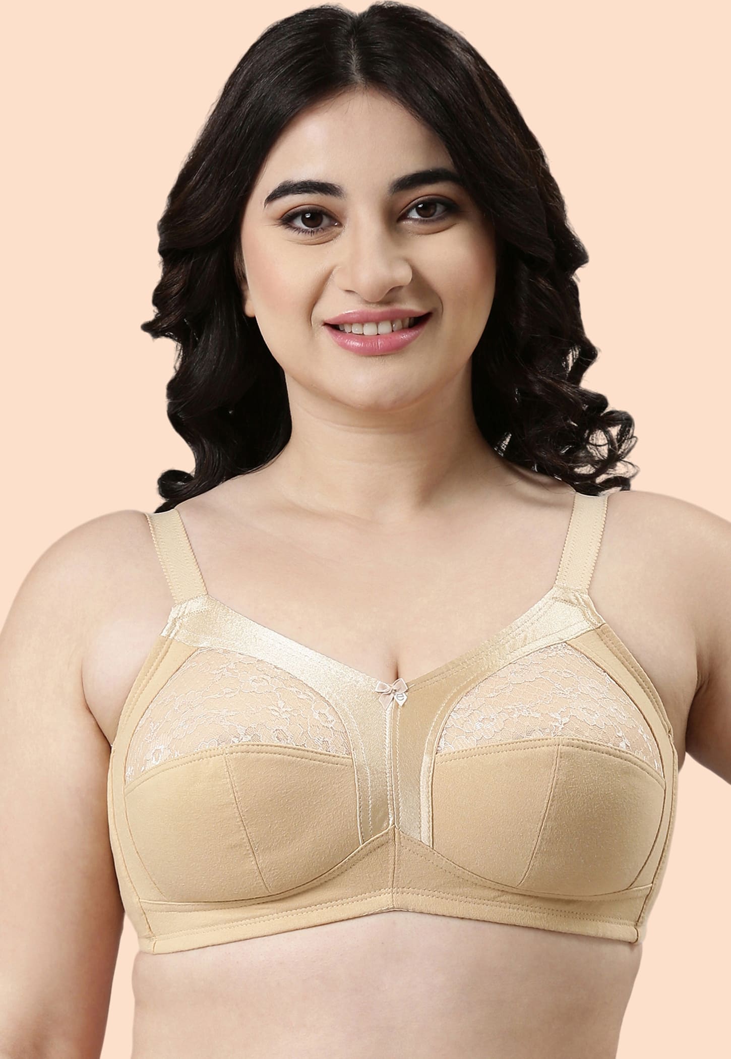 ENAMOR Lace Non-Padded Non-Wired Minimiser Bra-picture-24