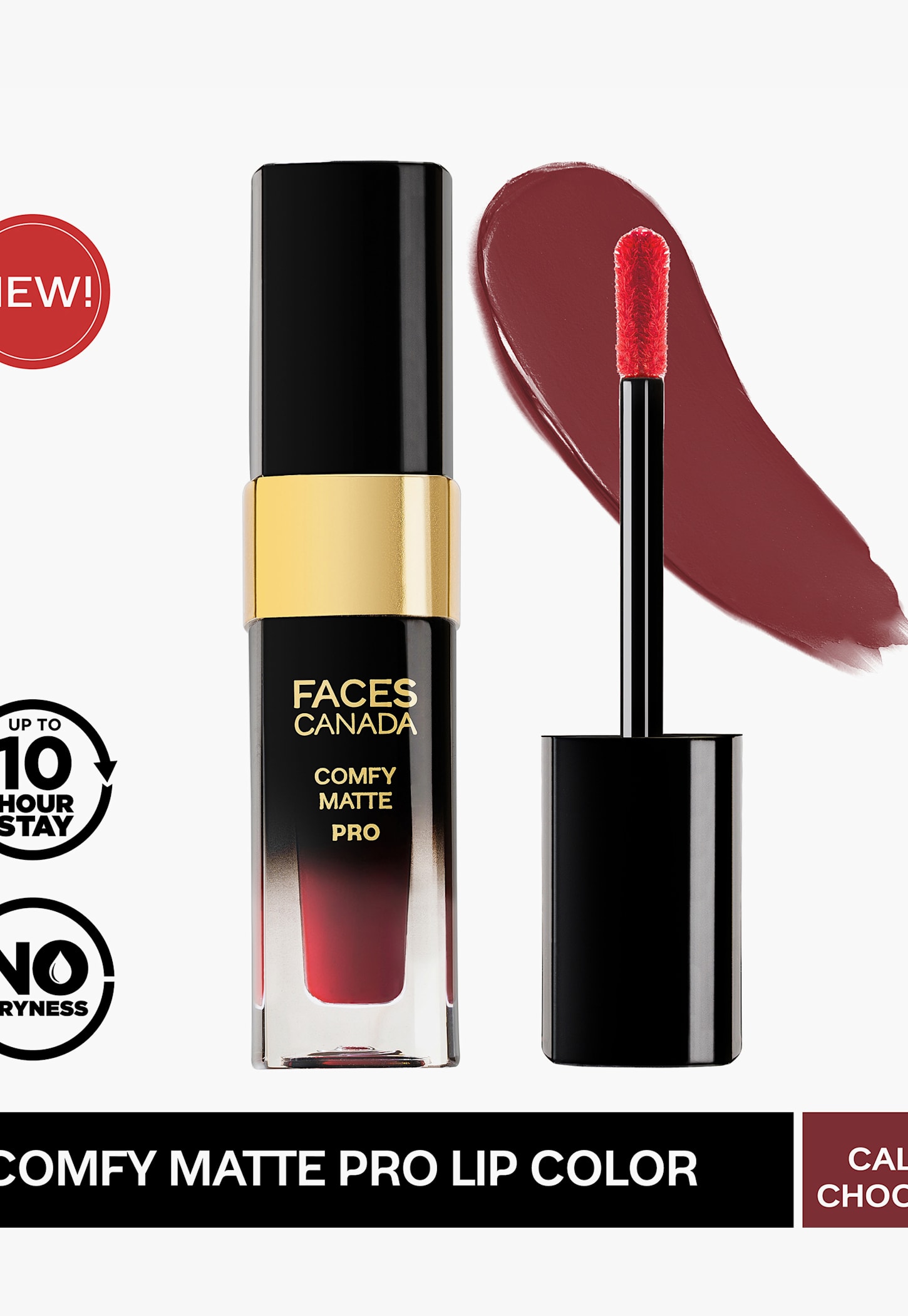 FACES CANADA Comfy Matte Pro Lip Color - Call Me Chocolate 07-5.5ml-image-11