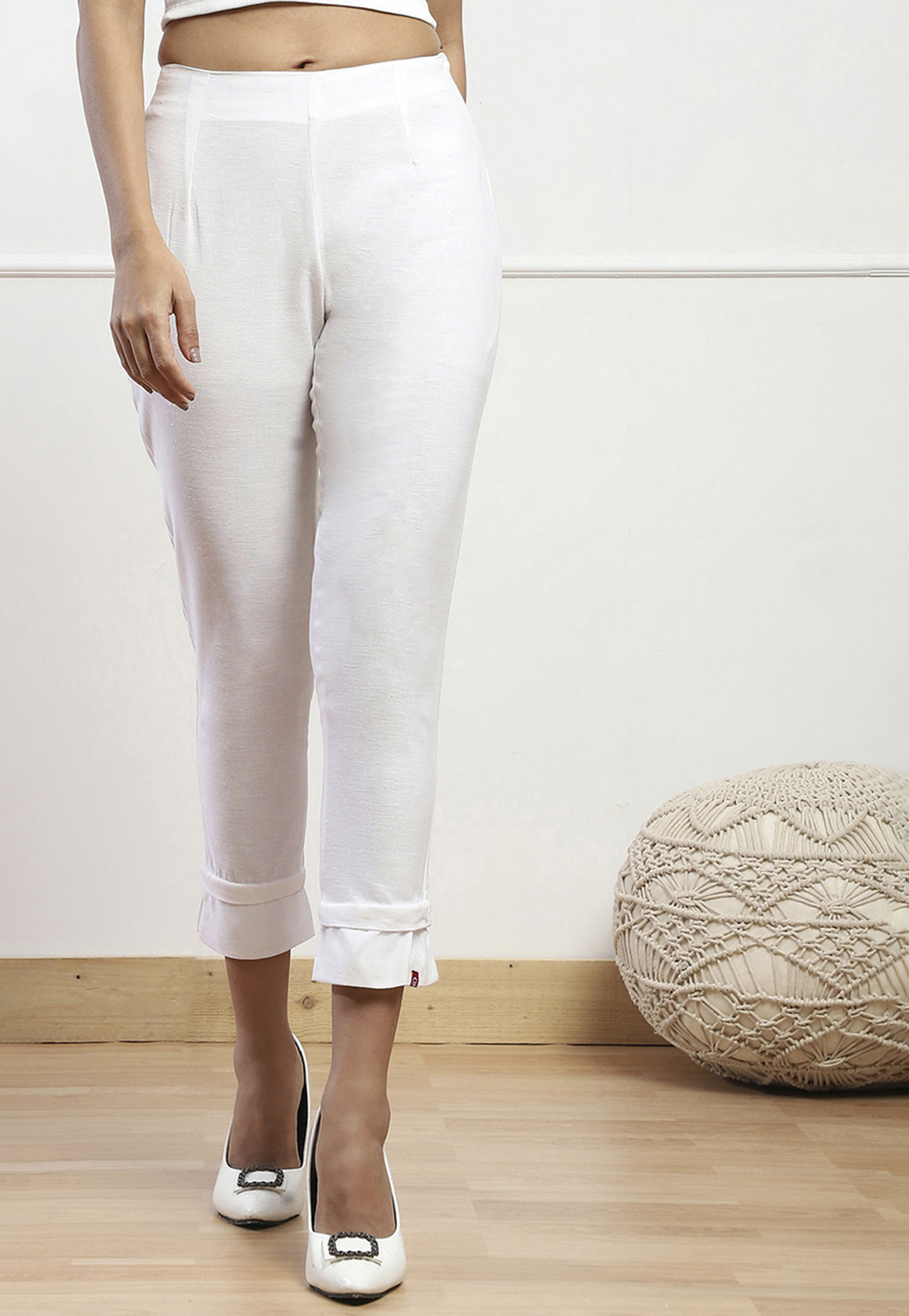 BIBA Solid Straight Pants-picture-39