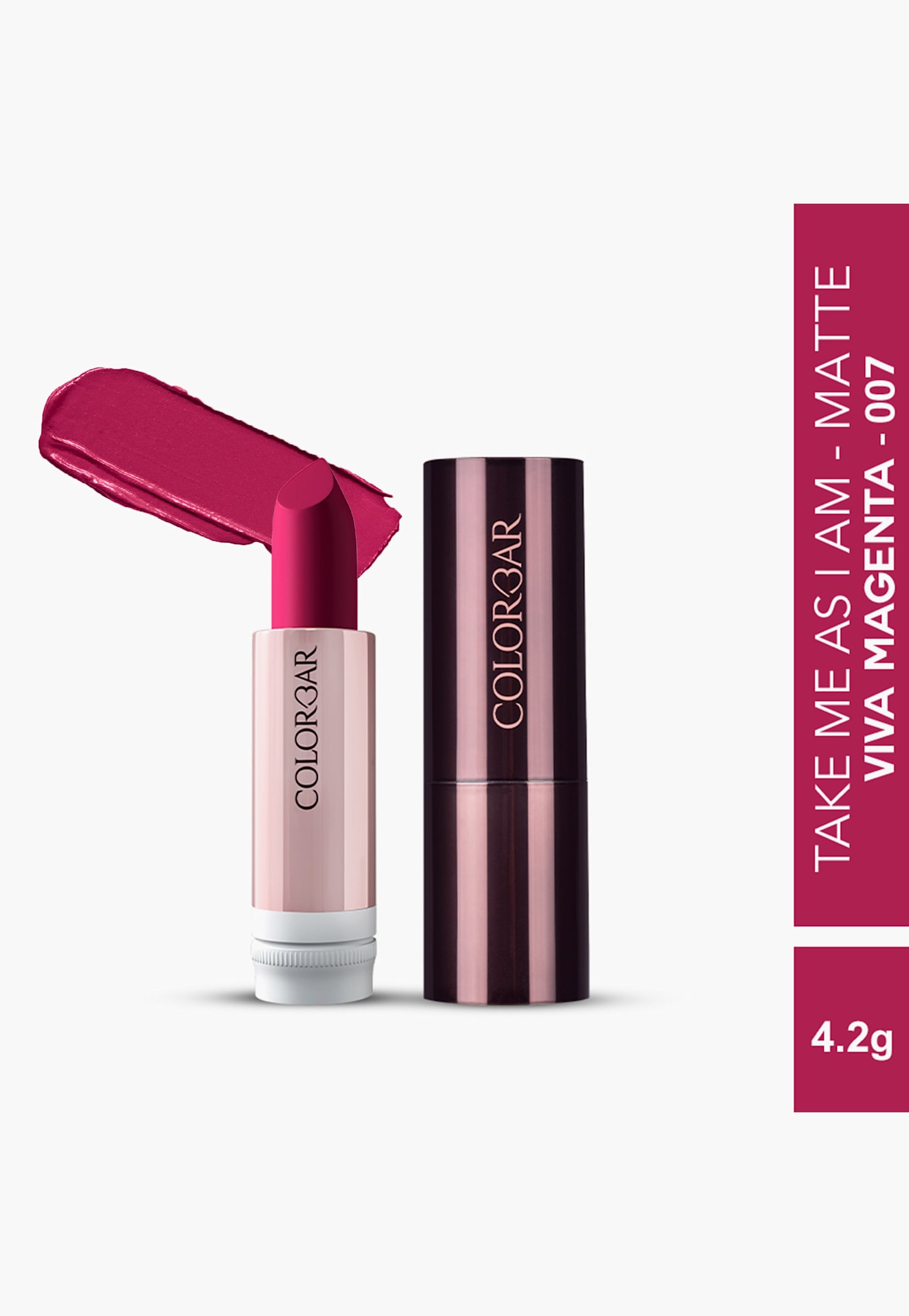 COLORBAR Take Me as I Am Vegan Matte Lipstick Refill - Viva Magenta 007 - 4.2g-image-28