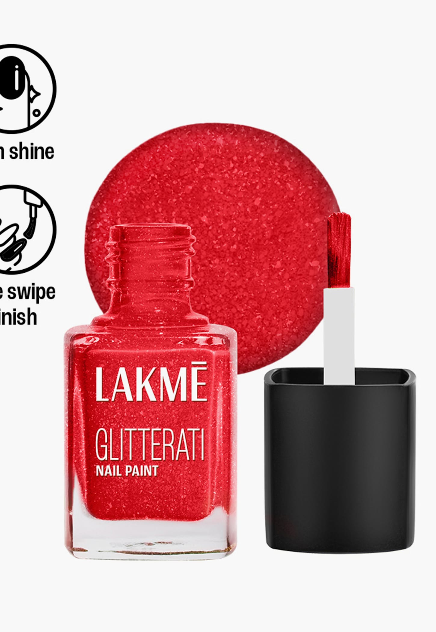 LAKME Absolute Glitterati Gel Nail Polish - Fireball - 12ml-image-4