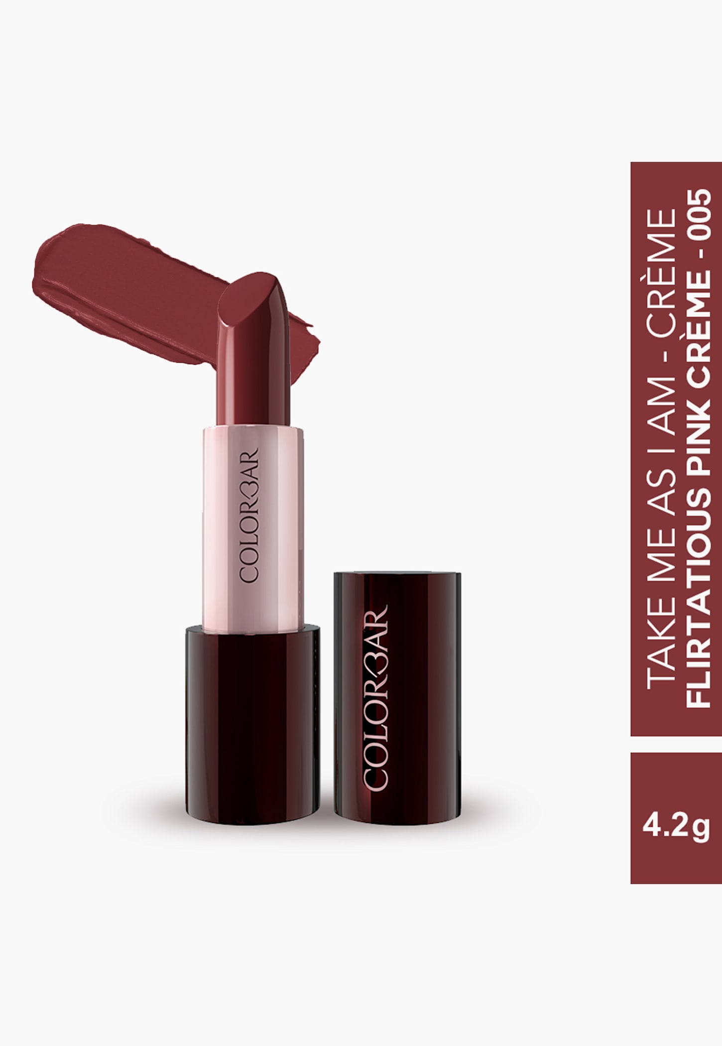 COLORBAR Take Me as I Am Vegan Lipstick - Flirtatious Pink Creme 005 - 4.2g-picture-41