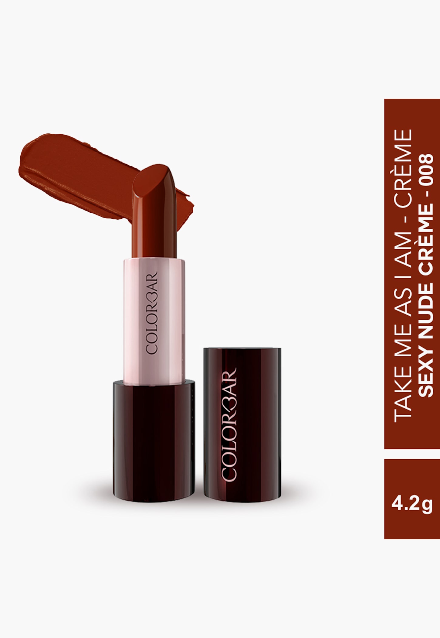 COLORBAR Take Me As I Am Vegan Lipstick - Sexy Nude Creme 008 - 4.2g-picture-23