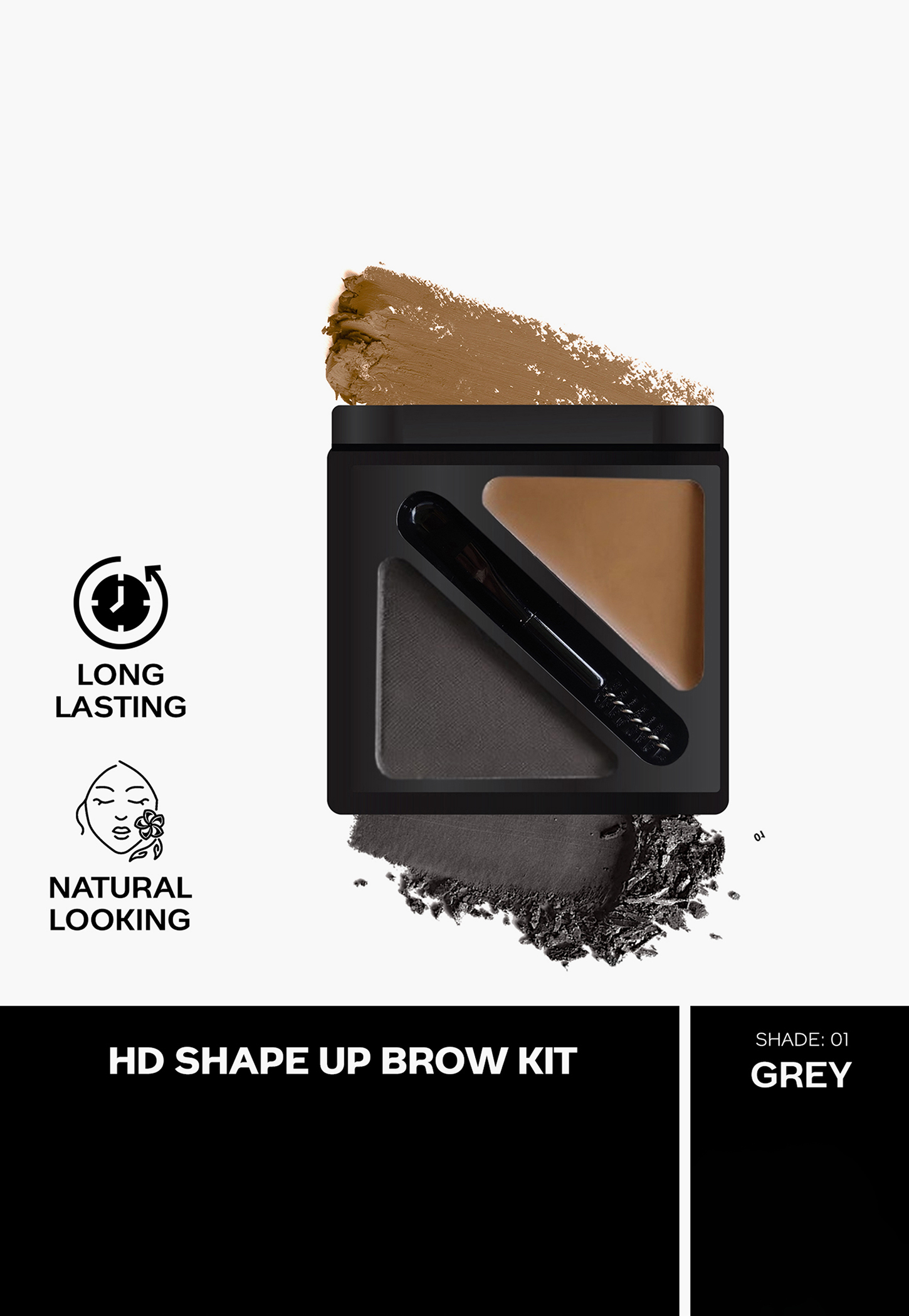 FACES CANADA HD Shape up Brow Kit - Grey 01 - 2.8g-image-5
