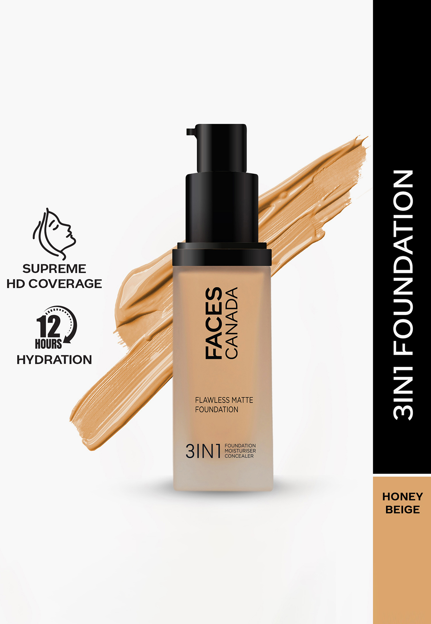 FACES CANADA Flawless 3-in-1 Matte Foundation - Honey Beige 031 - 30ml-picture-36